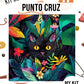 Kit punto cruz - Gato tropical