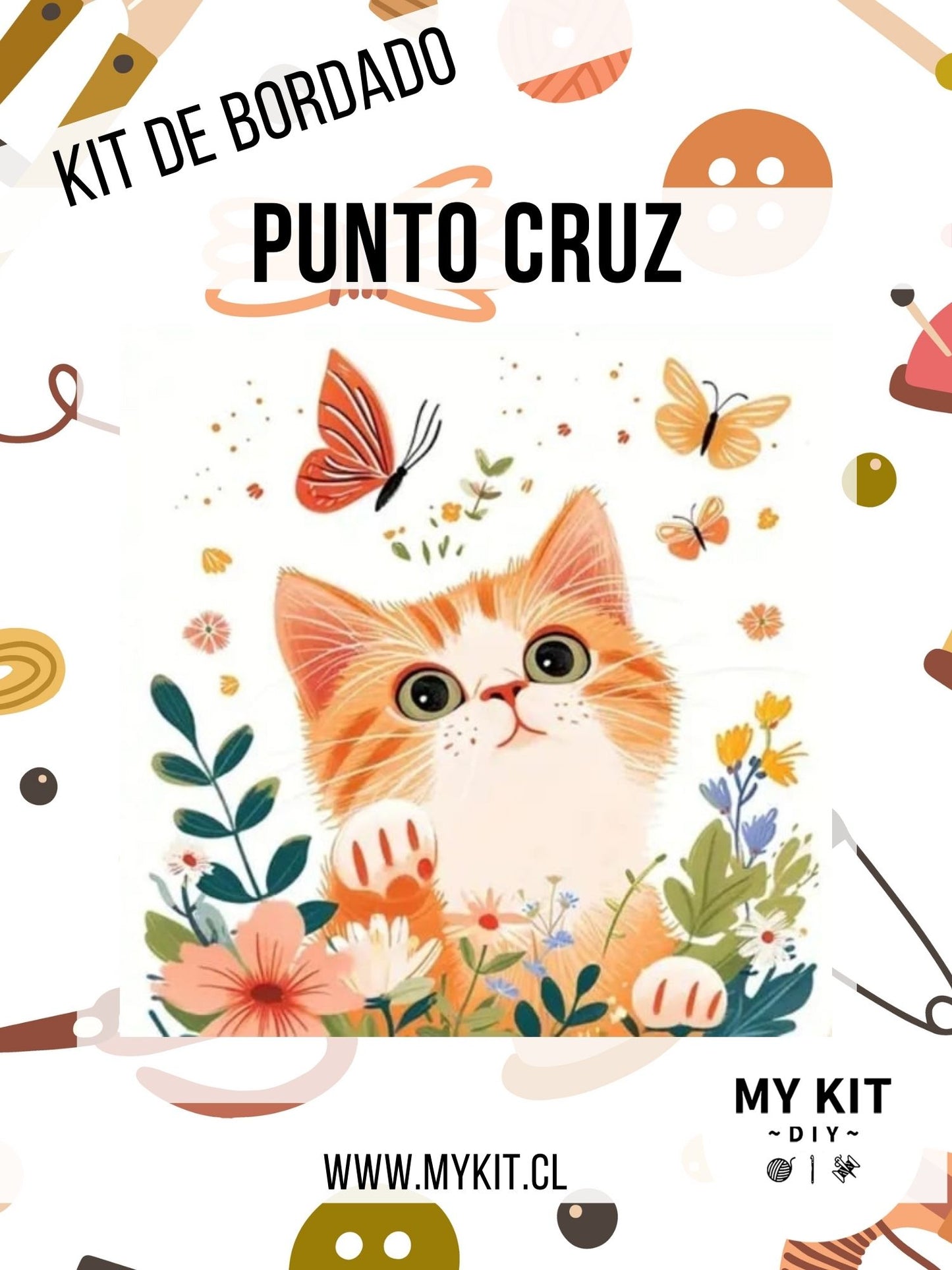 Kit punto cruz - Gatito