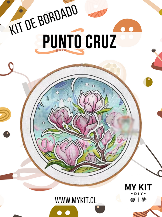 Kit punto cruz - Flores