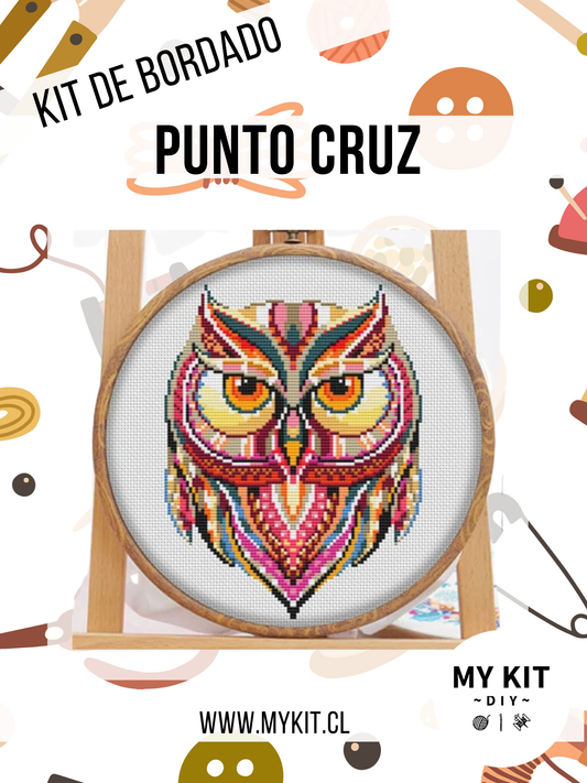 Kit punto cruz -Buho