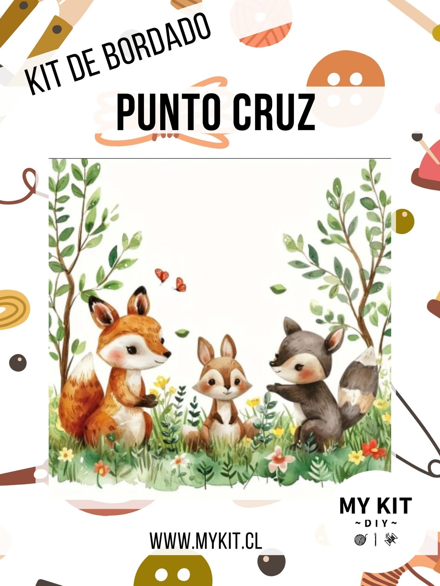 Kit punto cruz - Animalitos