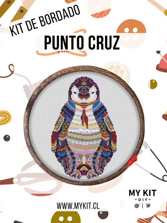 Kit punto cruz - Pingüino