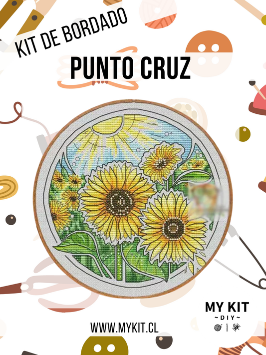 Kit punto cruz - Girasoles