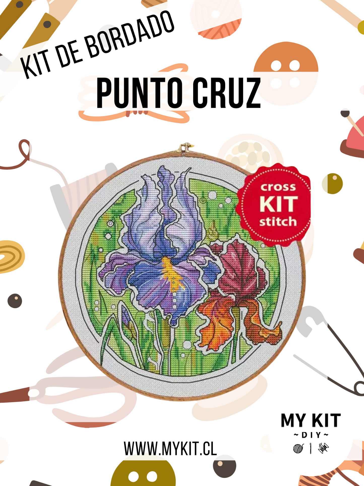 Kit punto cruz - Flor