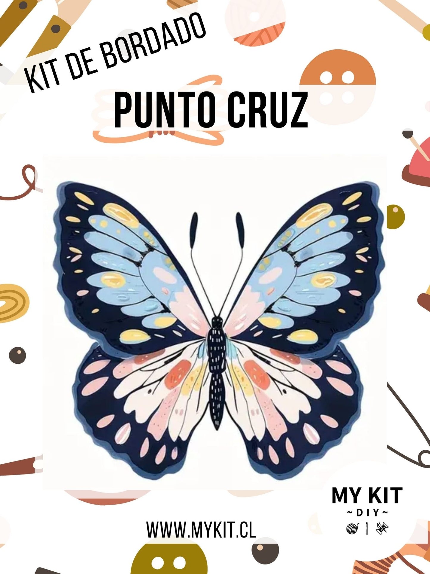 Kit punto cruz - Mariposa