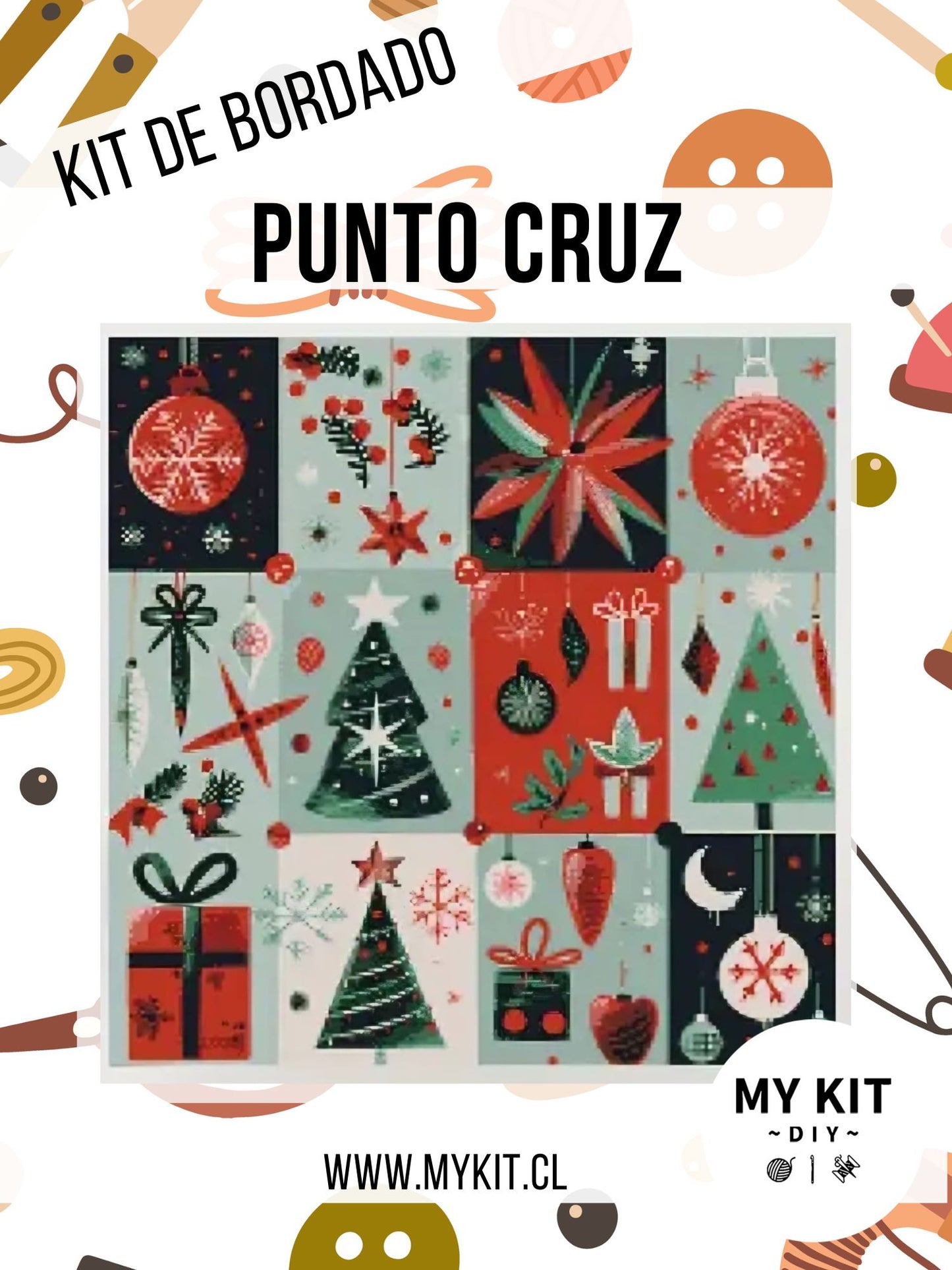 Kit punto cruz - Navidad