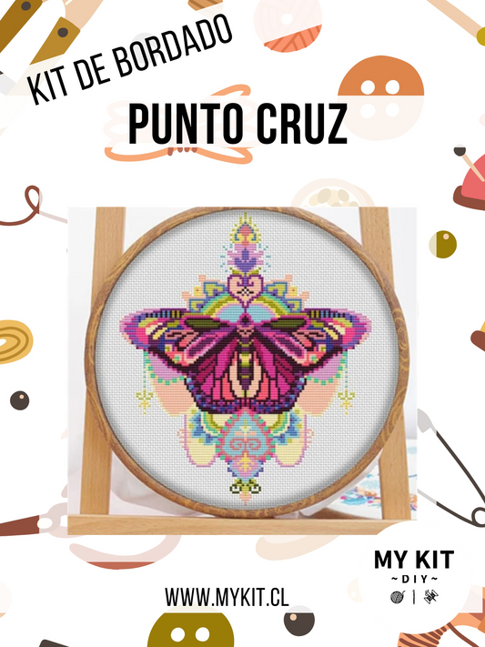 Kit punto cruz - Mariposa