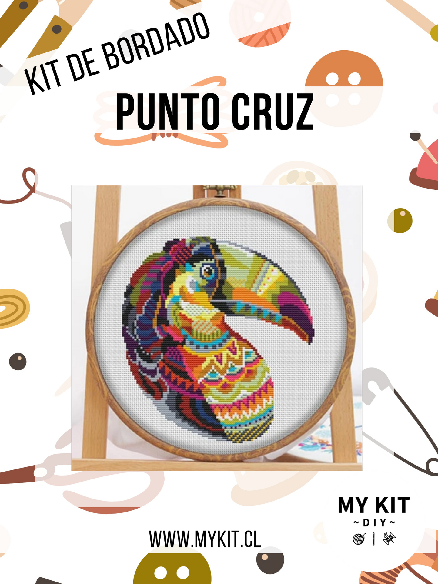 Kit punto cruz - Tucán