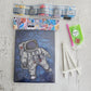 Kit pinta con diamantes 20x30 cm con atril -Astronauta