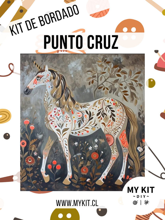 Kit punto cruz - Unicornio