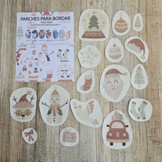 ¡ESPECIAL NAVIDAD! Kit parches A COLOR Navideño